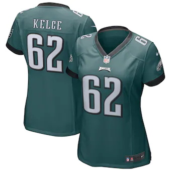 womens nike jason kelce green philadelphia eagles game jers